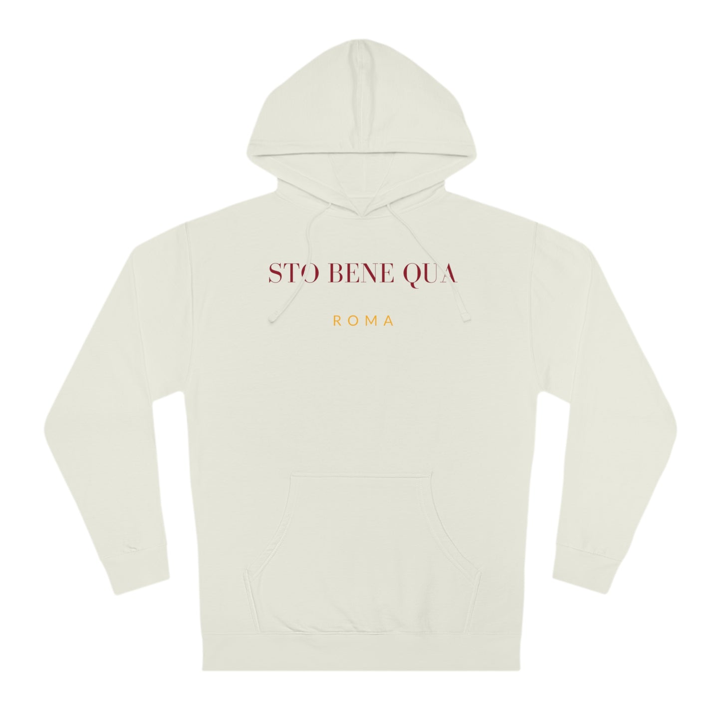 Sto Bene Qua Roma Giallo Rosso Hooded Sweatshirt