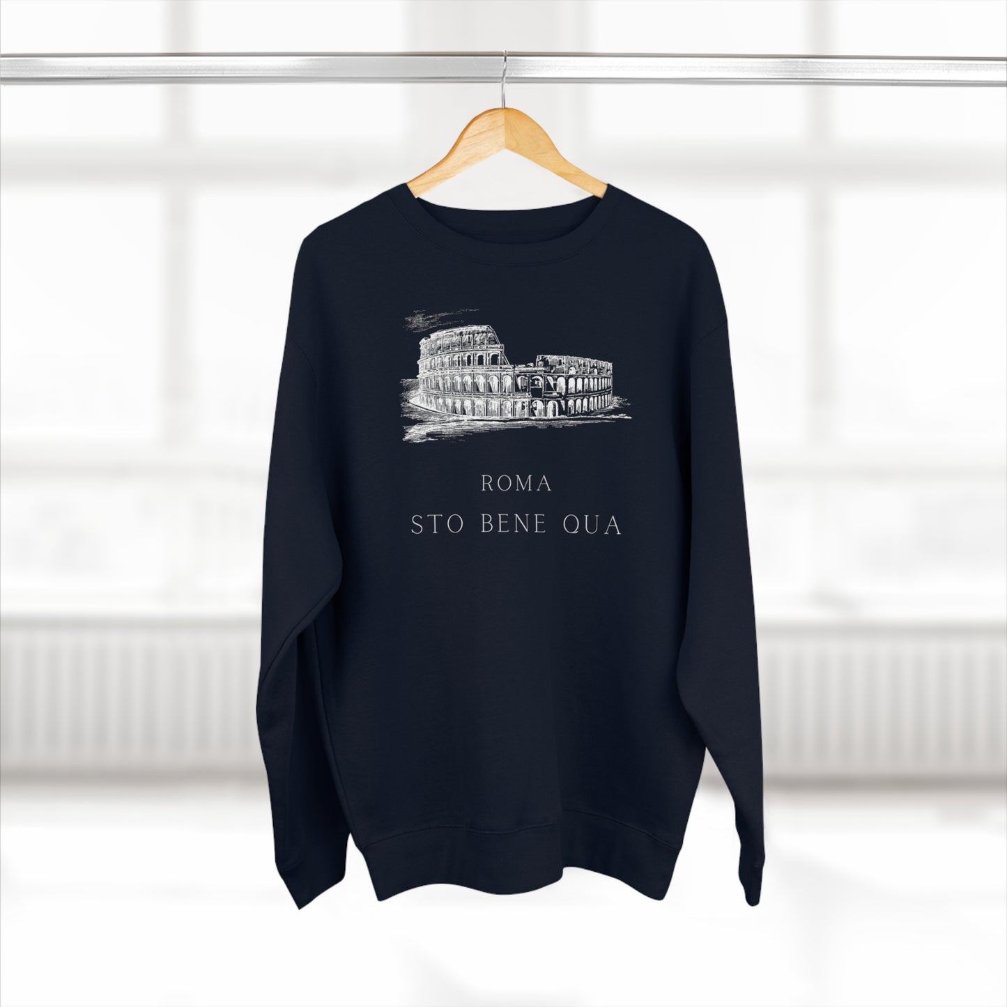 Sto Bene Qua Roma Unisex Premium Crewneck Sweatshirt