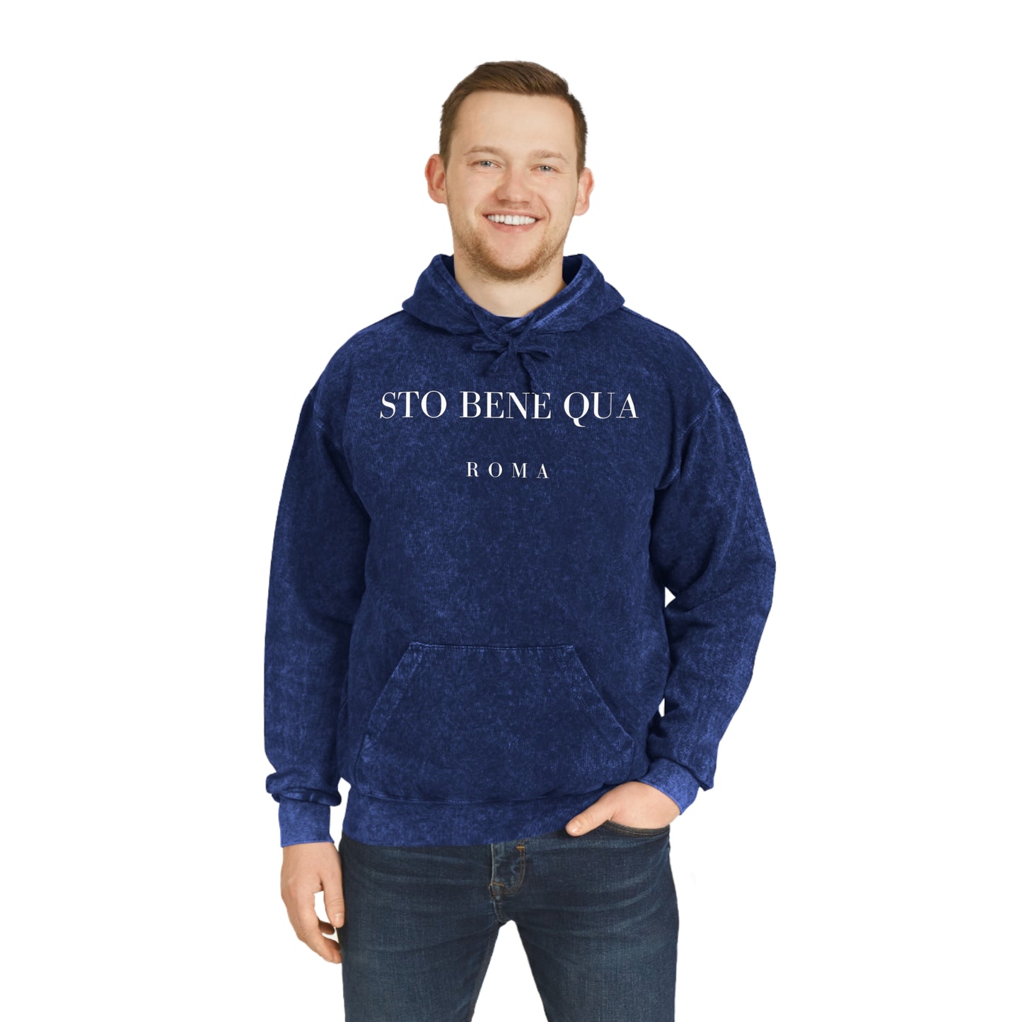 Sto Bene Qua Roma  Mineral Wash Hoodie