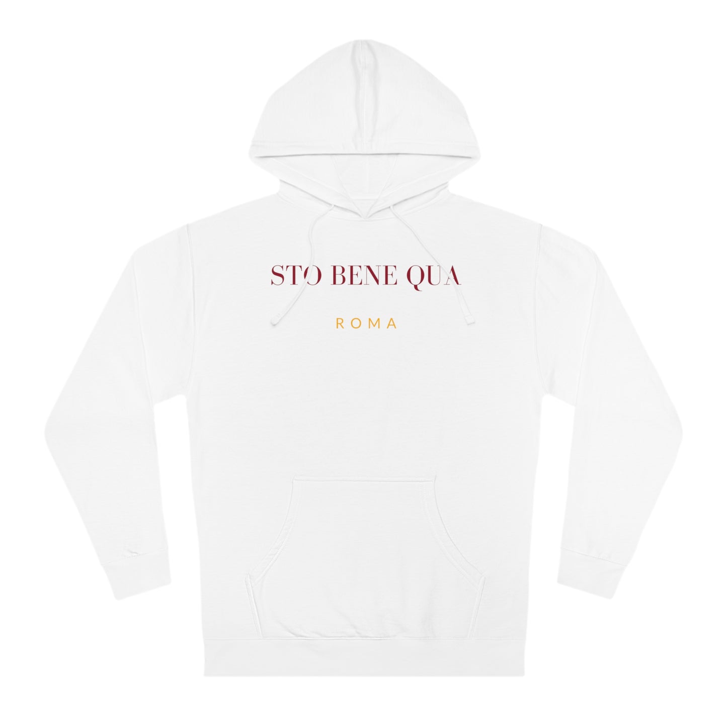 Sto Bene Qua Roma Giallo Rosso Hooded Sweatshirt