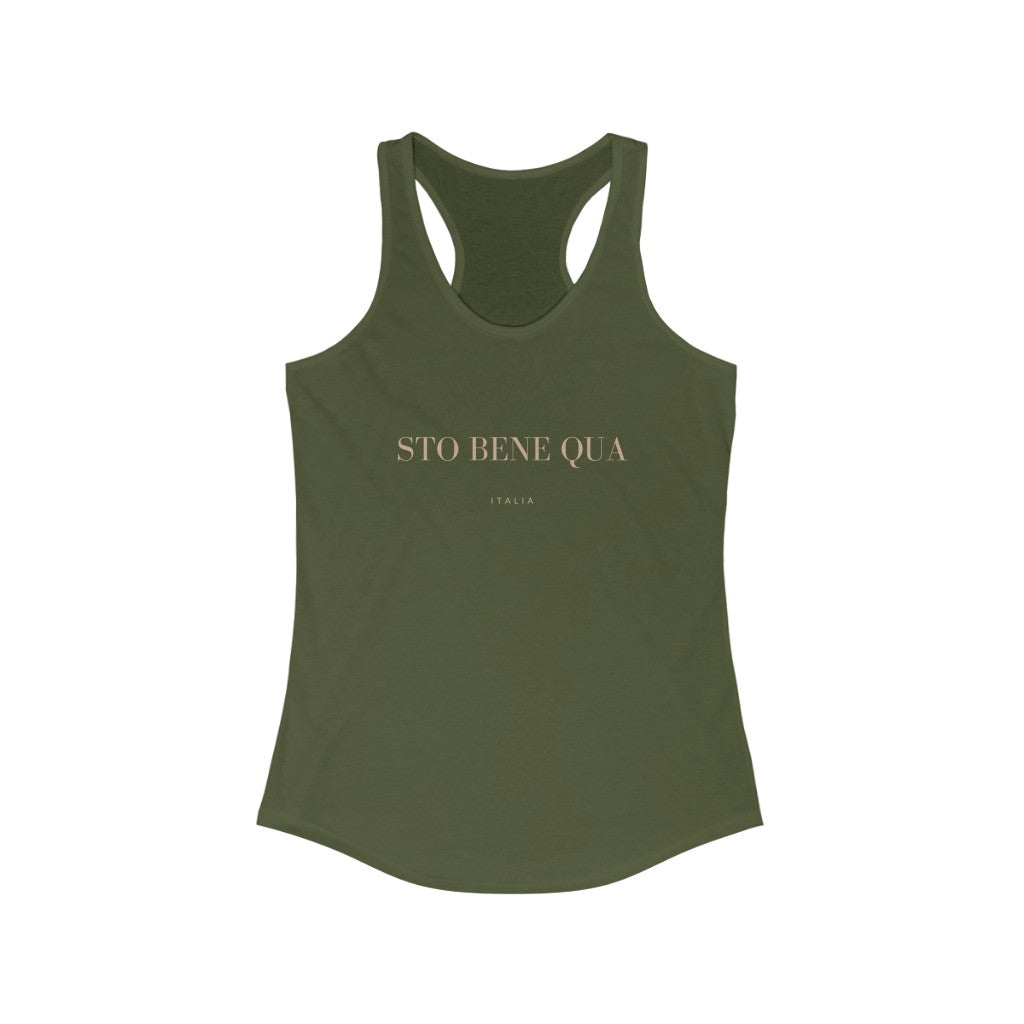 Sto Bene Qua Italia Women's Racerback Tank